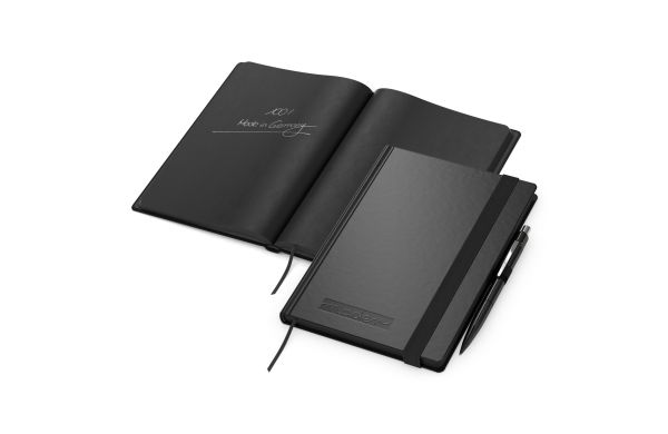 Notizbuch Hardcover Night-Book Seiten schwarz A5 - Prägung