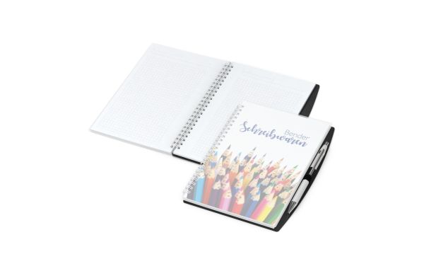 Notizbuch Spiralbindung Pen-Book Stiftschlaufe Titel