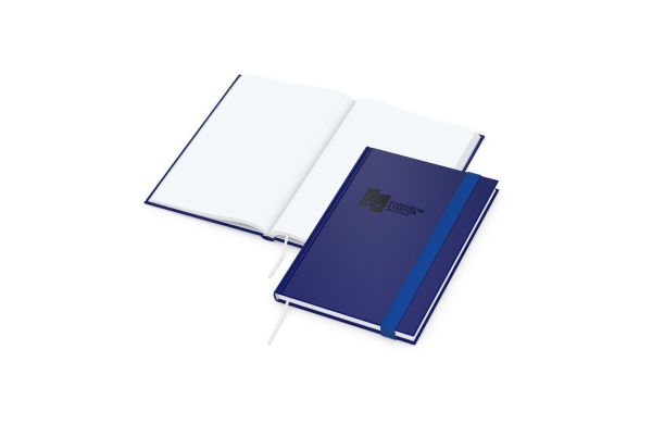 Notizbuch Visco-Book Buchleinen-Hardcover farbig A5 - weiss, gepunktet, Prägung schwarz