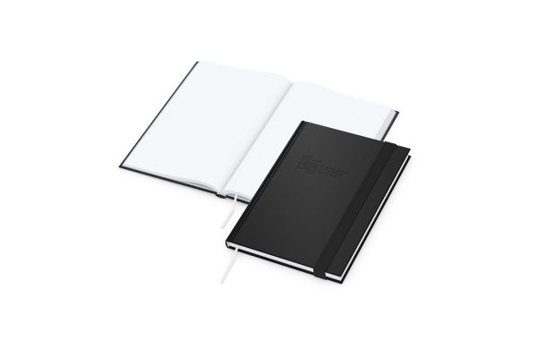 Notizbuch Visco-Book Buchleinen-Hardcover farbig A5 - weiss, gepunktet, Blindprägung