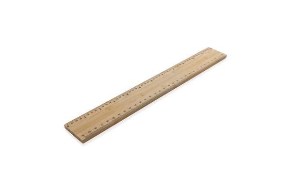 Timberson extra dickes 30cm doppelseitiges Bambuslineal/braun