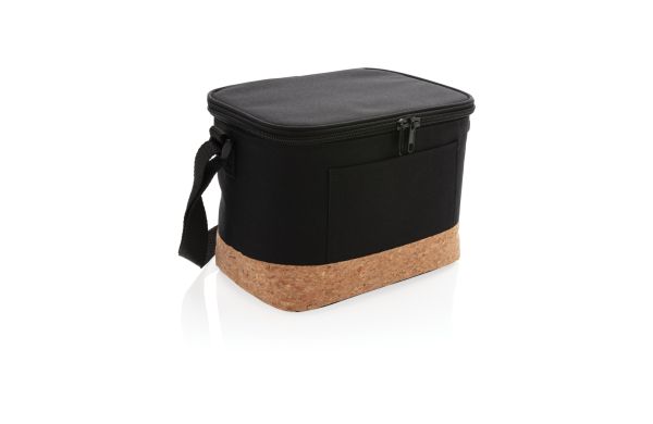 Two-Tone Kühltasche mit Korkdetails/schwarz