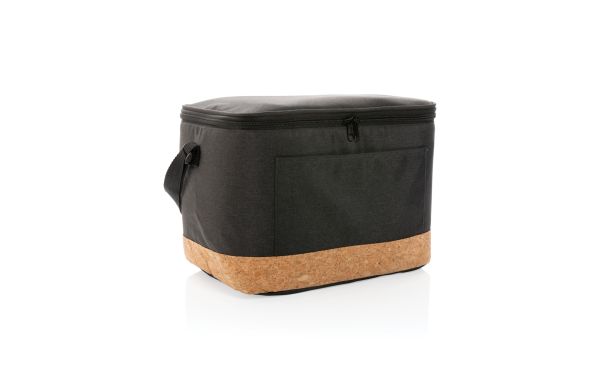 Impact AWARE™ XL RPET Two-Tone Kühltasche mit Korkdetail/schwarz