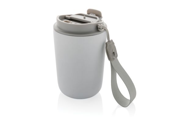 Cuppa Vakuumbecher aus RCS-Stahl mit Umhängeband/weiß
