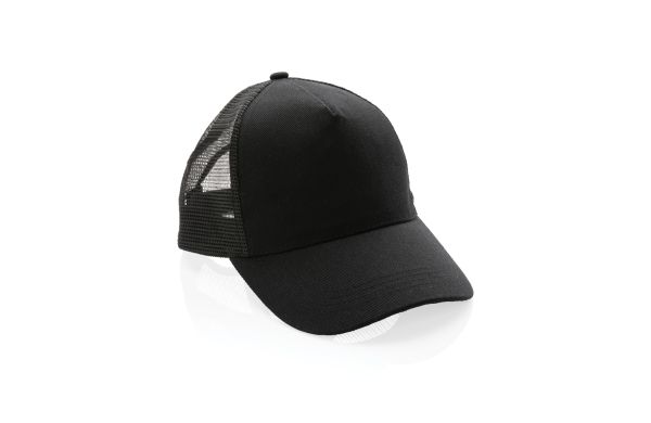 Impact AWARE™ 190gr Brushed rCotton 5 Panel Trucker-Cap/schwarz