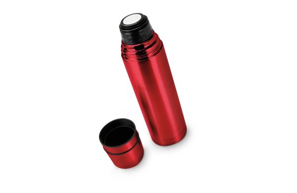 ROMINOX® Isolierkanne // Cup in Cup - mit 2 Deckeln - Rot