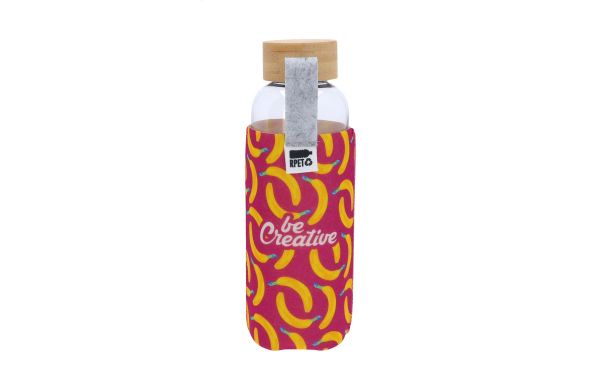 RPET Trinkflasche CarryFelt RPET, weiss