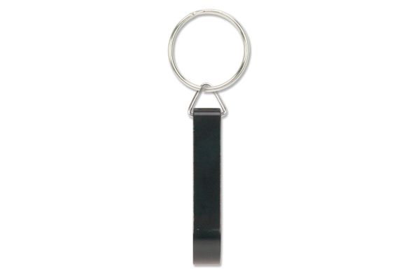 Schlüsselanhänger mit Öffner, schwarz