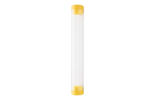 Stifteetui Crube, gelb/transparent