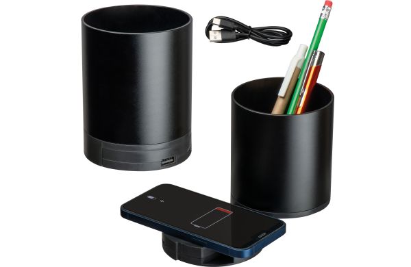 Stifteköcher mit Wireless Charging 