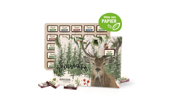 Tisch-Adventskalender mit Fairtrade-Kakao Organic Klimaneutral FSCSarotti