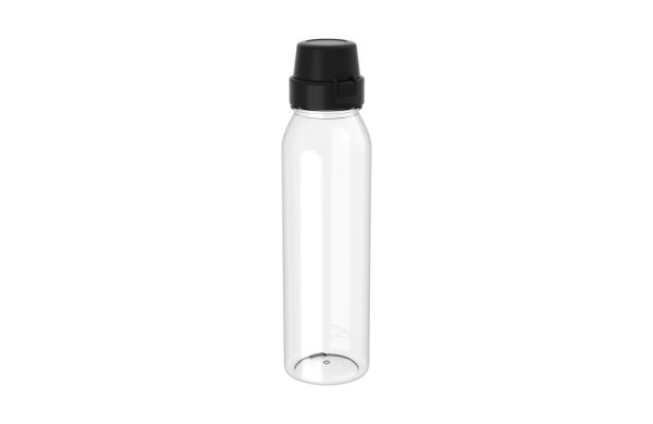 Trinkflasche Active "School", 650 ml, transparent/schwarz