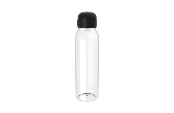 Trinkflasche Active "Sports", 650 ml, transparent/schwarz