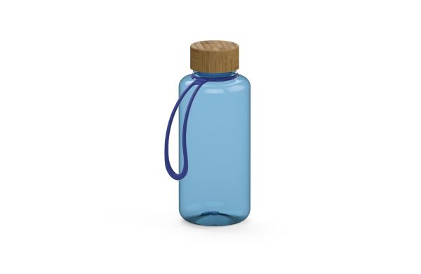 Trinkflasche "Natural", 1,0 l, inkl. Strap, blau/blau