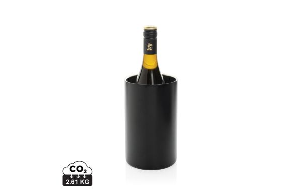 Vino Weinkühler aus RCS-zertifiziert recyc. Stainless-Steel, schwarz