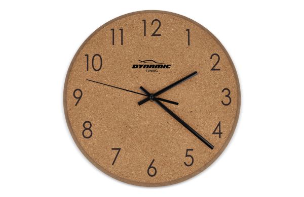 Wanduhr aus Kork, natur