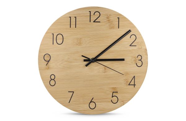 Wanduhr Bambus