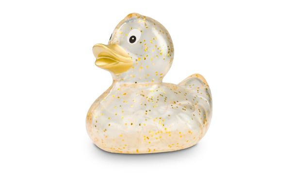 Werbeente Gloria Goldglitzer, ca. 8 cm