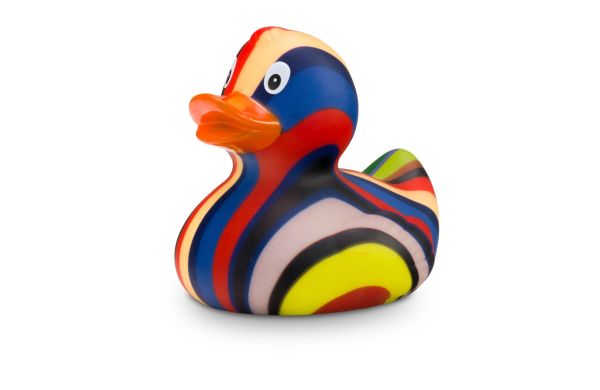 Werbeente Lenny Längsstreifen, ca. 8 cm
