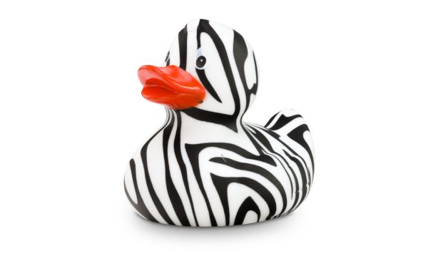 Werbeente Zoe Zebra, ca. 8 cm