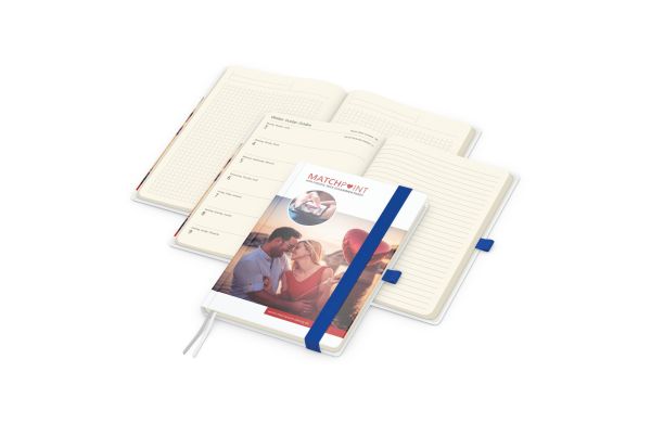 Wochenkalender links und Notizen rechts Match-Hybrid Papier-Hardcover A5 - Papier matt