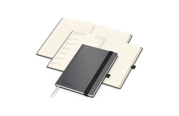 Wochenkalender links und Notizen rechts Vision-Hybrid Kunstleder-Hardcover A5 - Prägung