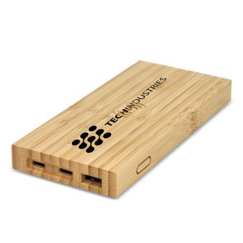 Bamboo Powerbank Wireless Charging 8000mAh