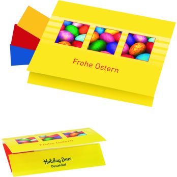 Klappkärtchen Eierfärberei