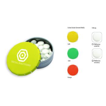 Klick-Dose-45 Duo Colour, Pfefferminz-Pastillen, zuckerfrei, 12 g 