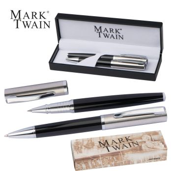 Mark Twain Schreibset bestehend aus einem Kugelschreiber und einem Rollerball