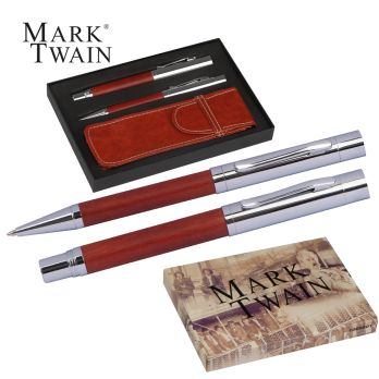 Mark Twain Schreibset mit Kugelschreiber und Füllfederhalter