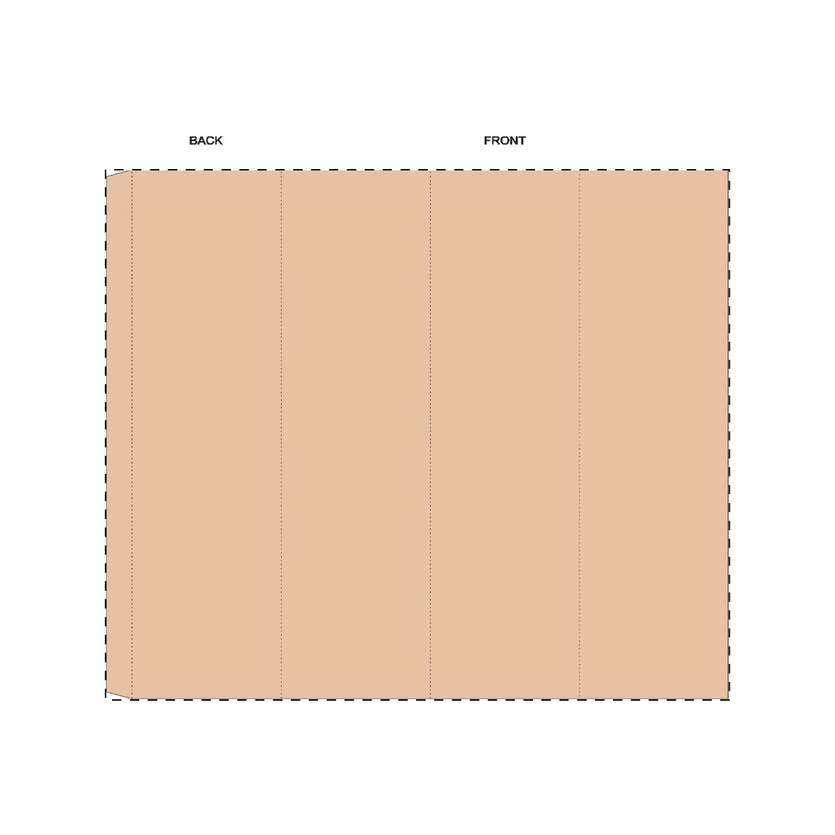 Maßgefertigte Kraft-Papierbanderole (316 x 270 mm)