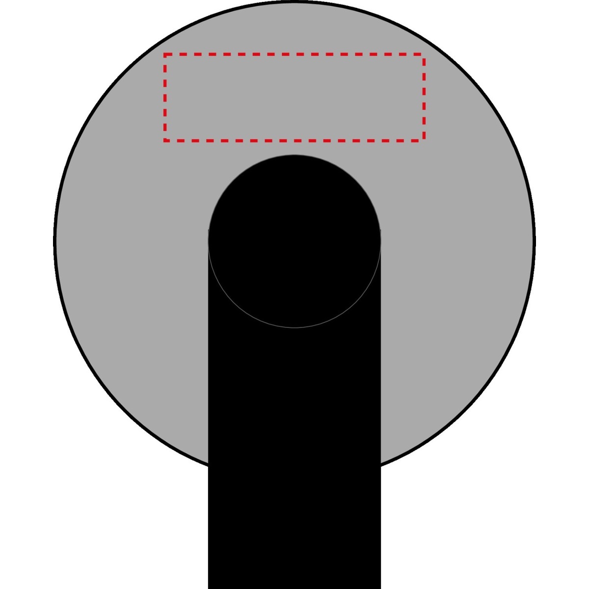 oben auf den Deckel (10 x 30 mm)