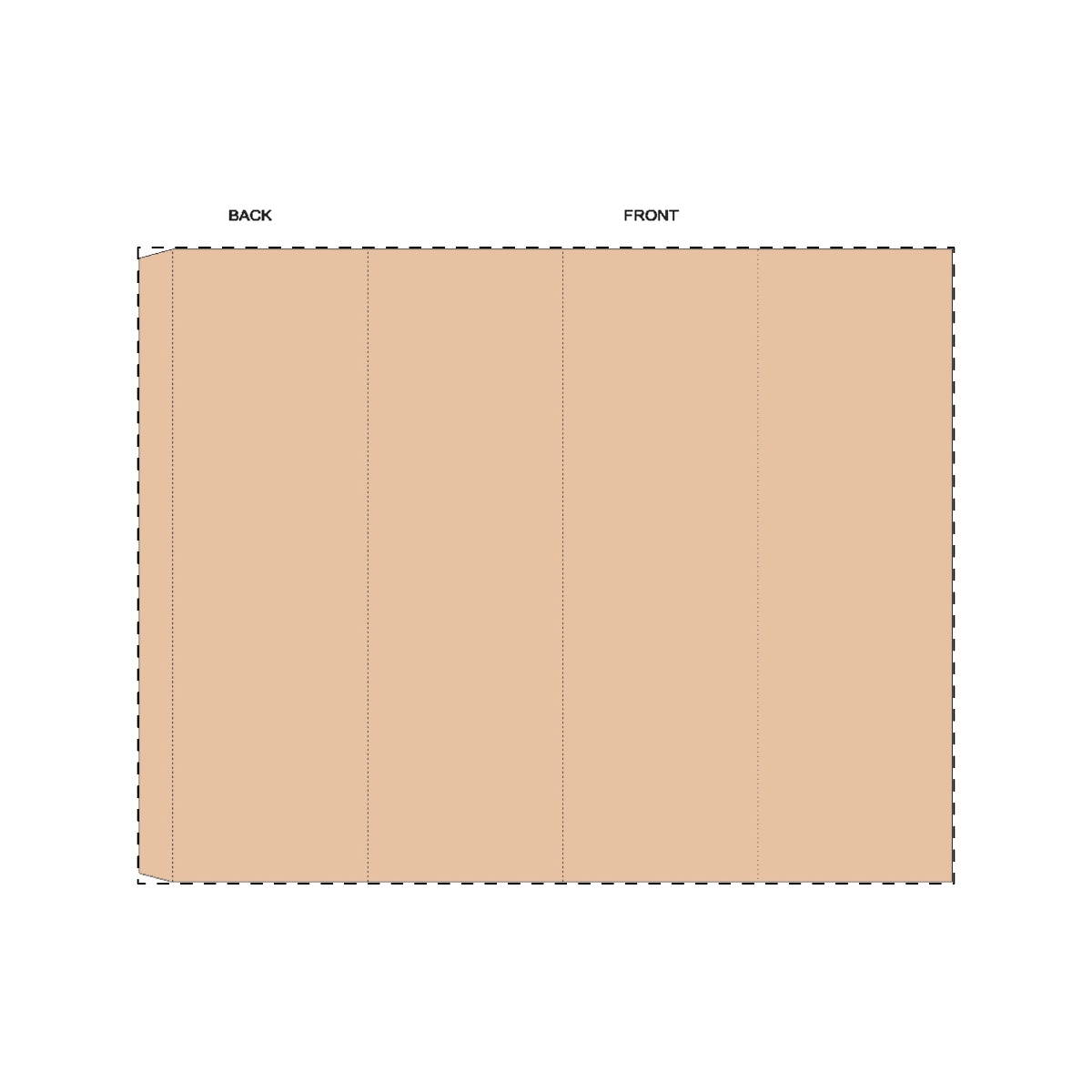 Maßgefertigte Kraft-Papierbanderole (318 x 247 mm)