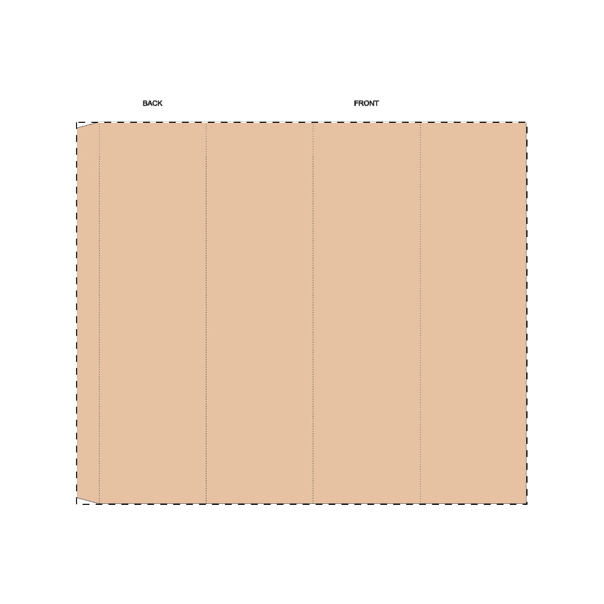 Maßgefertigte Kraft-Papierbanderole (321 x 272 mm)