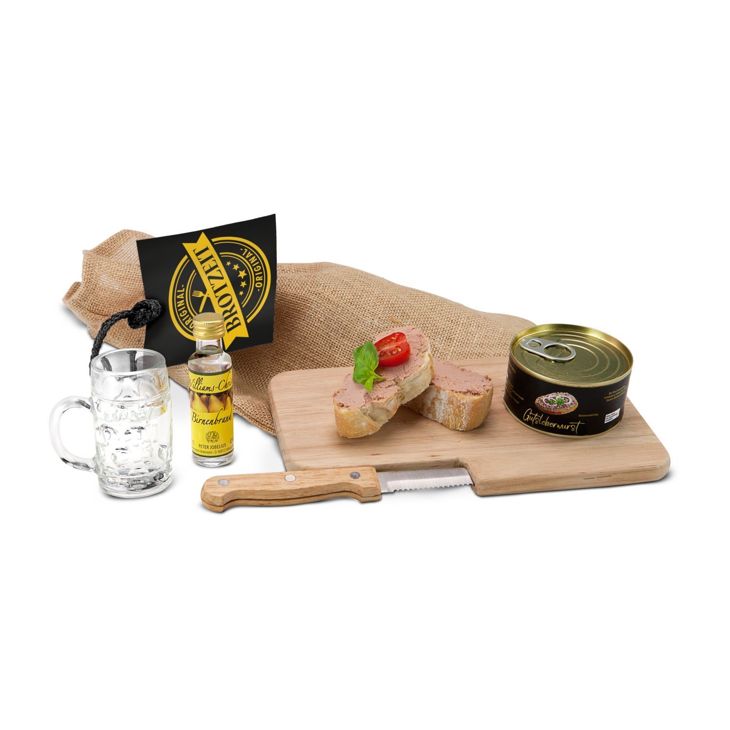 Werbeanbringung an der Verpackung des Präsents (max. Ø 9,8 cm)