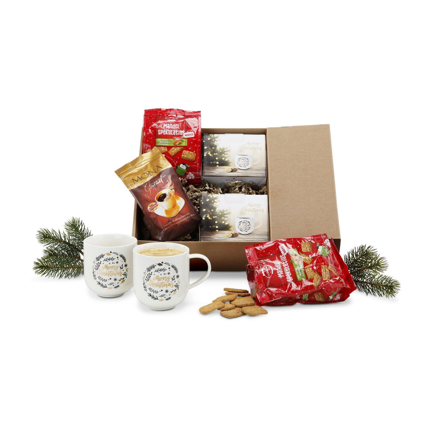 Werbeanbringung auf der Verpackung des Präsents (max. 10,5 x 14,8 cm)