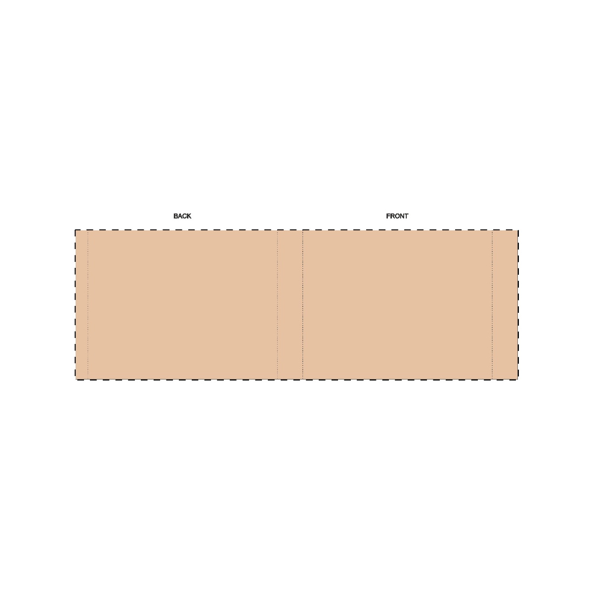 Maßgefertigte Kraft-Papierbanderole (361 x 126 mm)