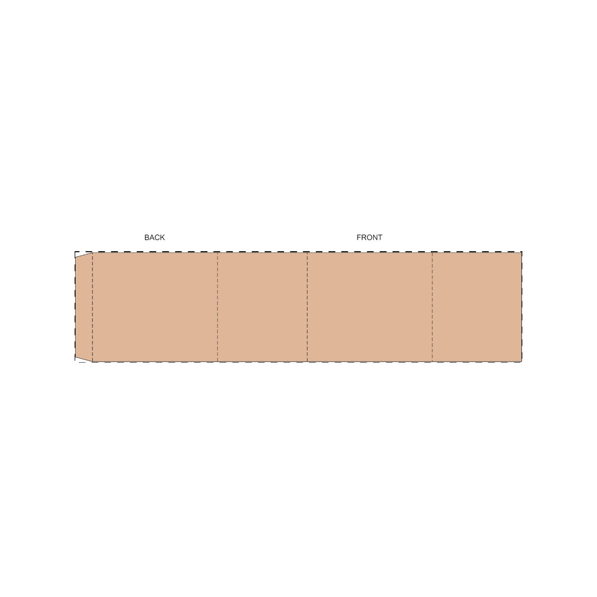 Maßgefertigte Kraft-Papierbanderole (419 x 102 mm)