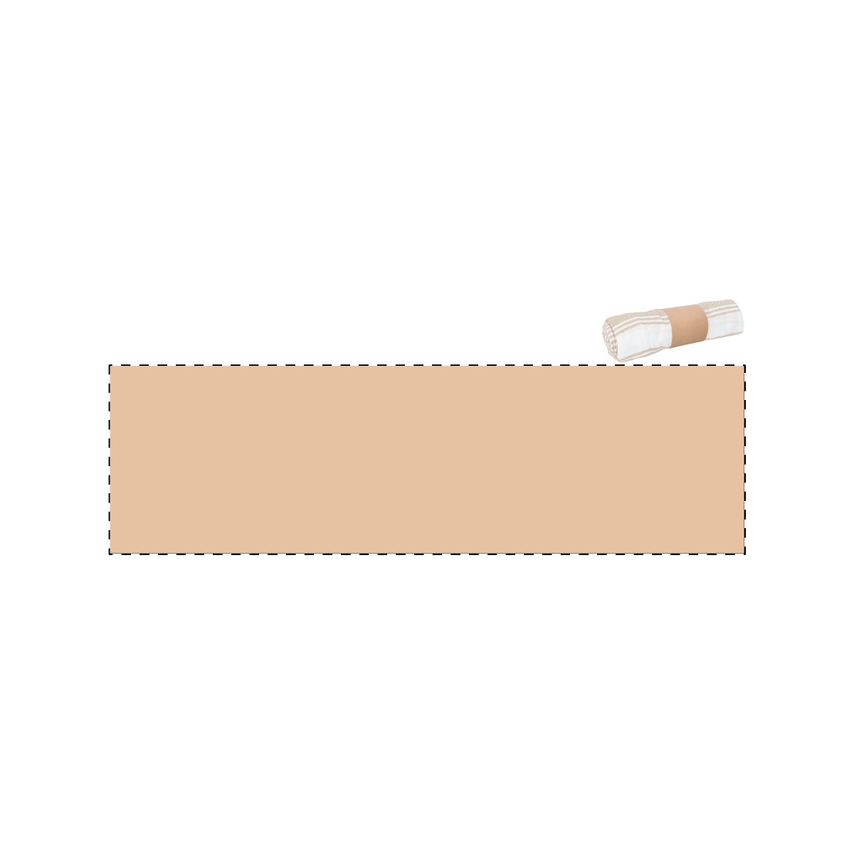 Maßgefertigte Kraft-Papierbanderole (270 x 80 mm)