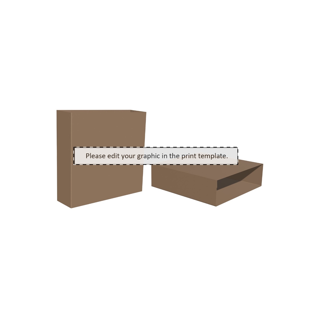 Maßgefertigte Kraft-Papierbanderole (172 x 145 mm)