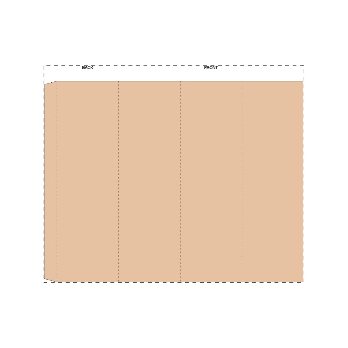 Maßgefertigte Kraft-Papierbanderole (329 x 255 mm)