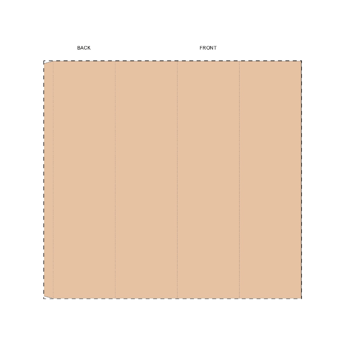 Maßgefertigte Kraft-Papierbanderole (366 x 337 mm)