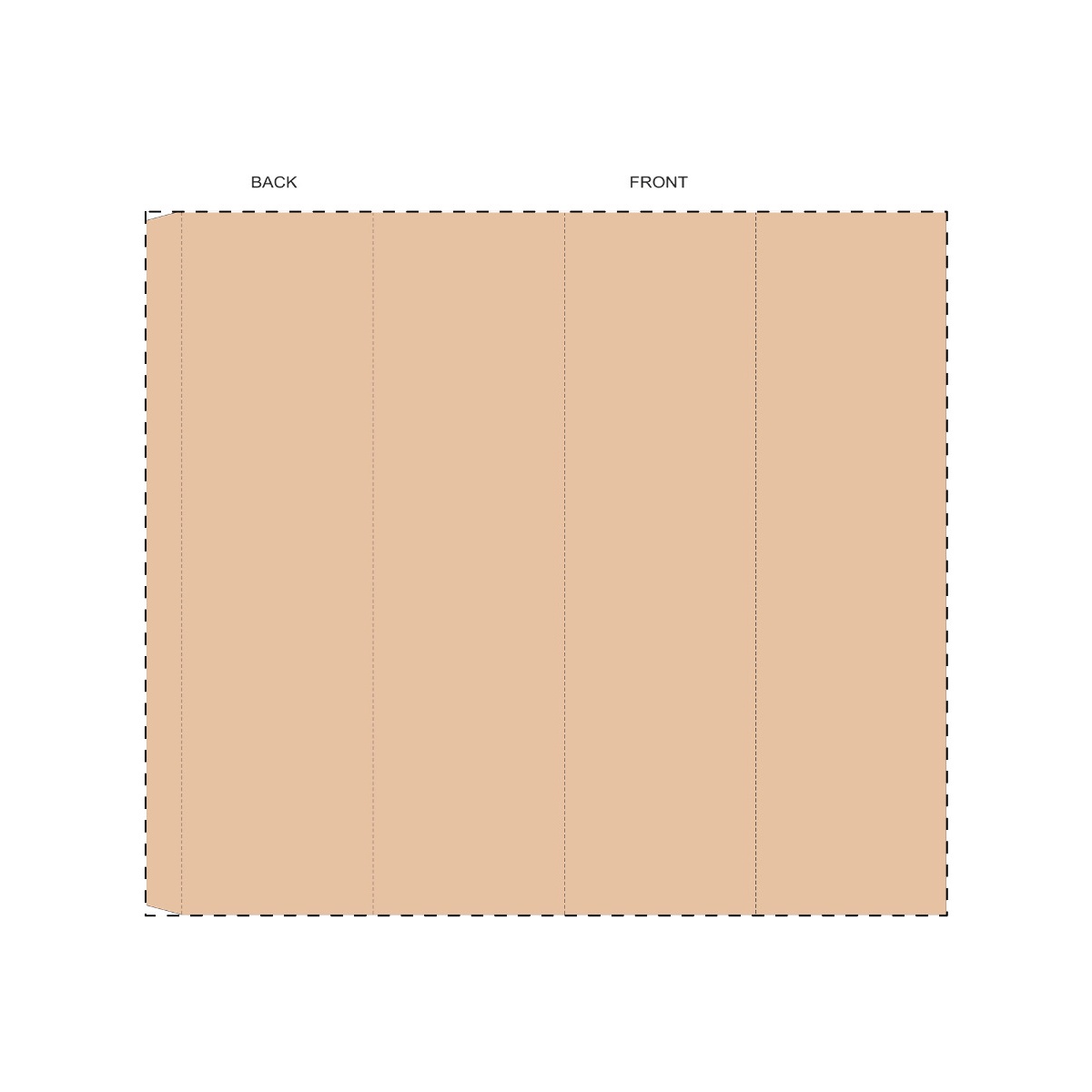 Maßgefertigte Kraft-Papierbanderole (361 x 317 mm)