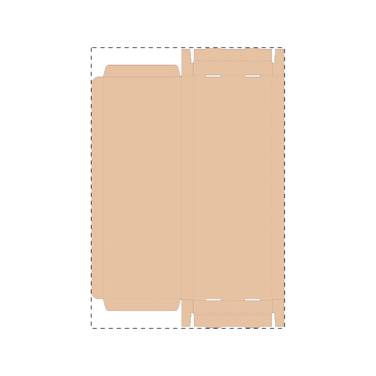 Maßgefertigter Kraft-Wellpappkarton (394 x 571 mm)