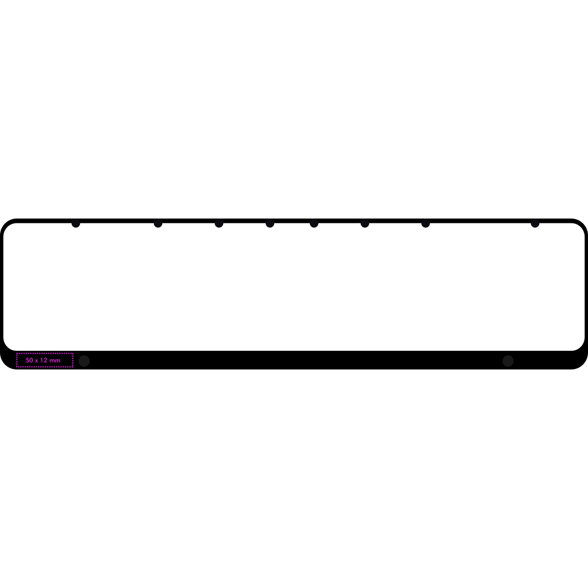 Vorderseite links (5 x 1,2 cm)