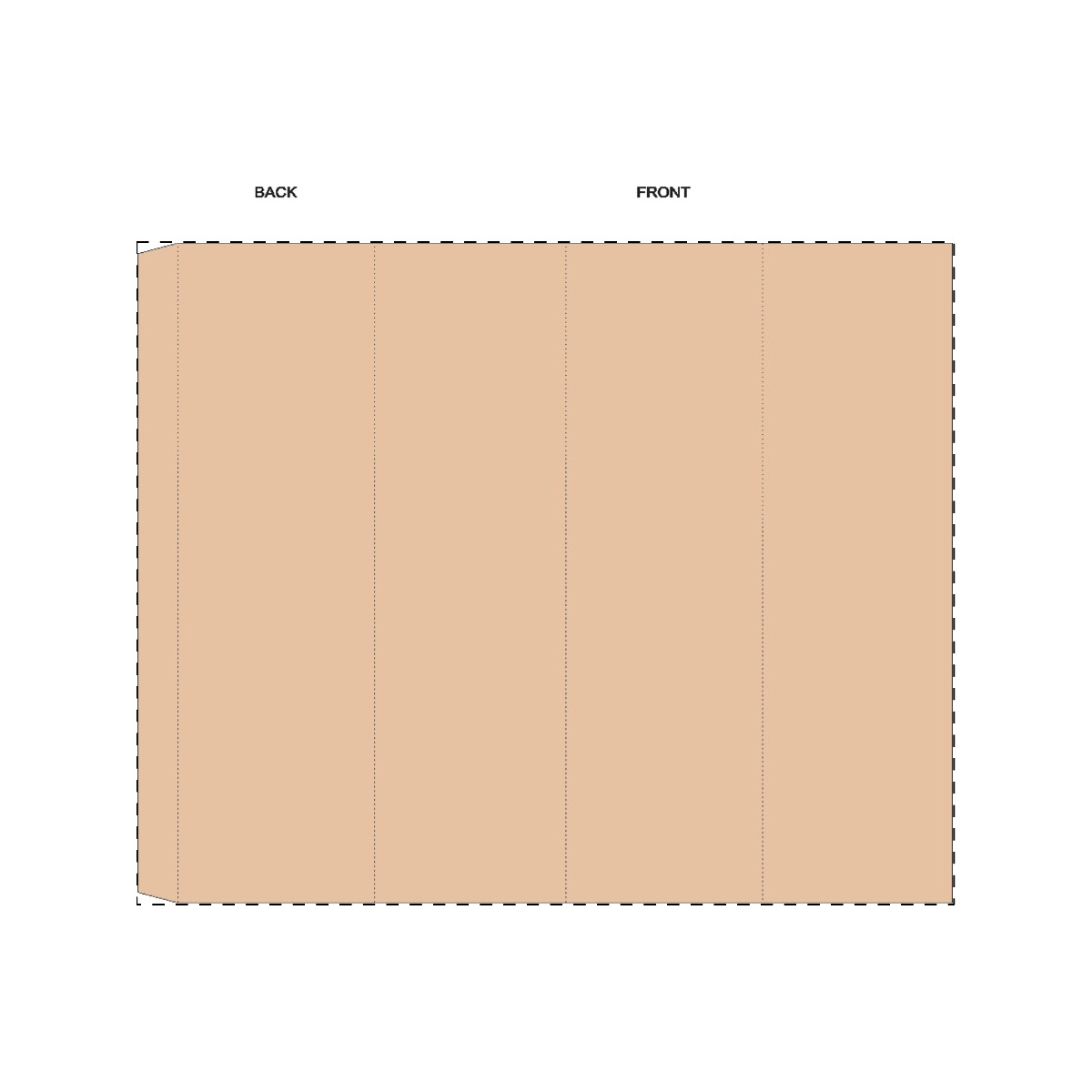 Maßgefertigte Kraft-Papierbanderole (325 x 263 mm)