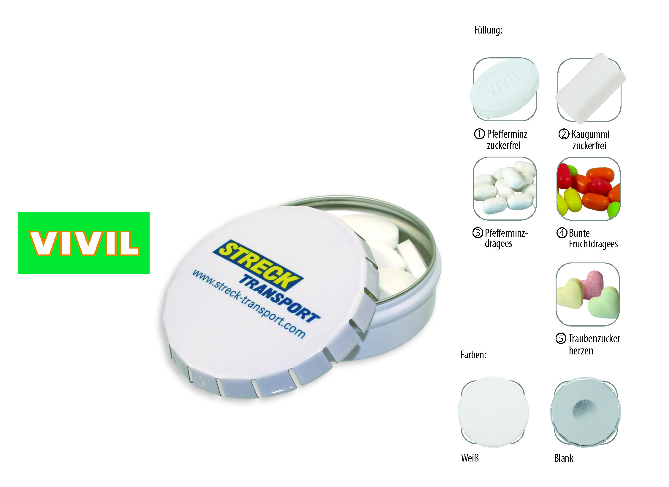 auf Artikel (Ø 7,5 cm, Höhe 2,2 cm)