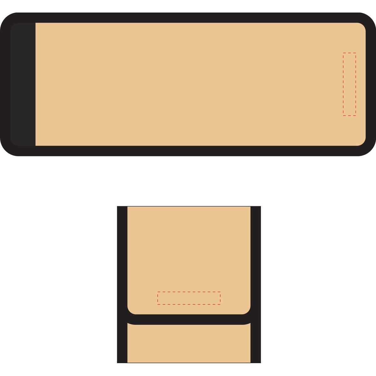 auf Verschlußlasche (10 x 50 mm)