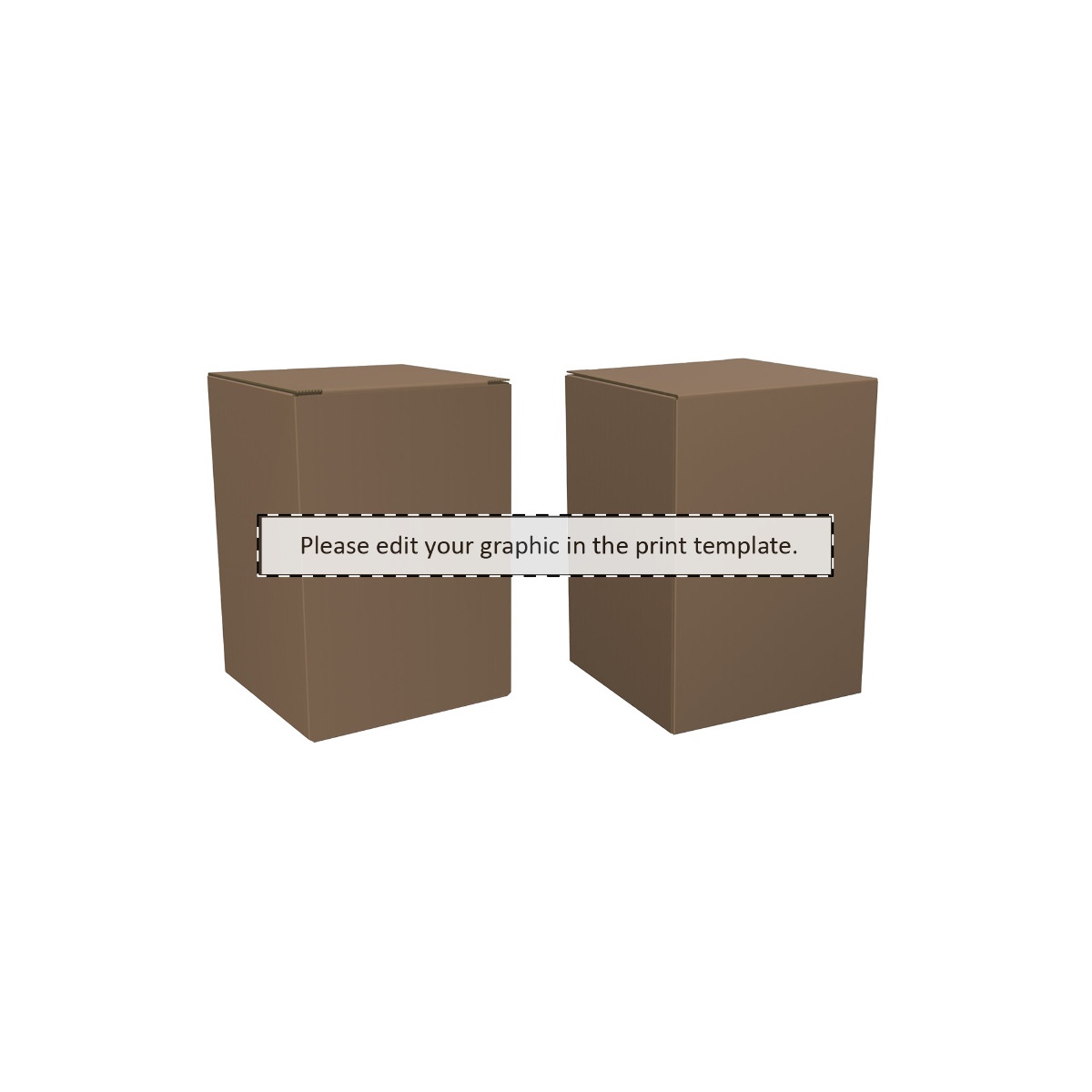 Maßgefertigter Kraft-Wellpappkarton (231 x 225 mm)